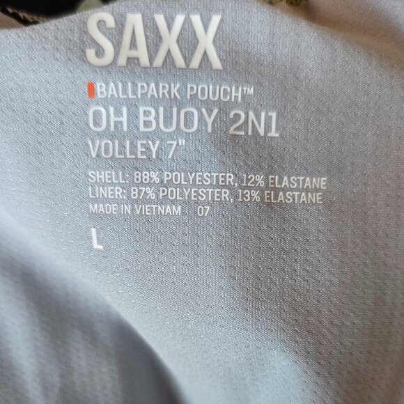 SAXX ( LG - Men ) OH BUOY 2N1 "Ballpark Pouch"  Built In Underwear Swim Casual - Picture 5 of 6